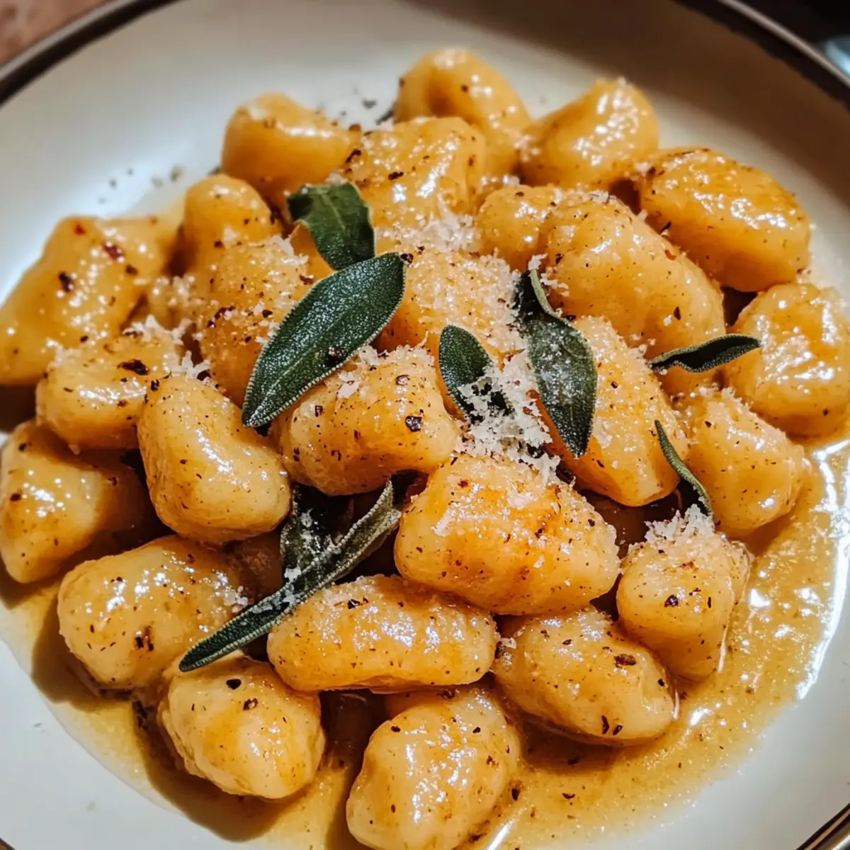 Süßkartoffel-Ahorn-Braunbutter-Gnocchi für den Herbst